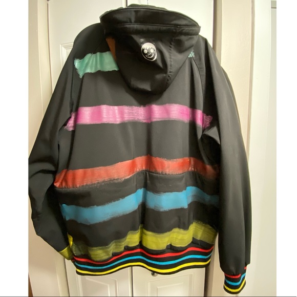 Mens Neff Snowboard Jacket- Striped - Picture 2 of 4